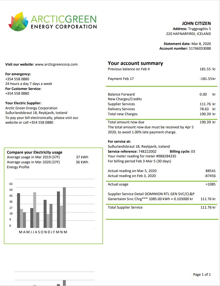  Minol USA business utility bill 